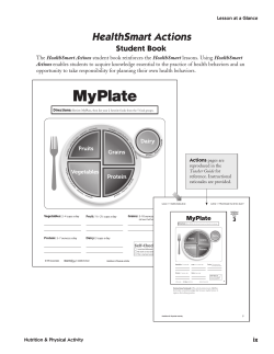 MyPlate - ETR Health Promotion