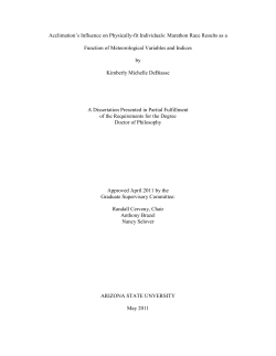 Acclimation`s Influence on Physically