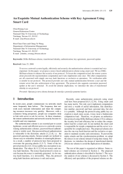 An Exquisite Mutual Authentication Scheme with Key Agreement