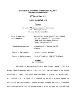 Present - Authority for Advance Rulings