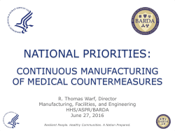 barda - Commercializing Continuous Processing in Pharma