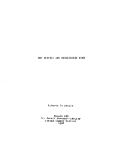 THE CRITICS AND HUCKLEBERRY FINN Roberta Jo Maupin