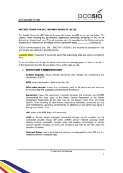 aXIS Specific Terms 1 - Acasia Communications Sdn. Bhd.
