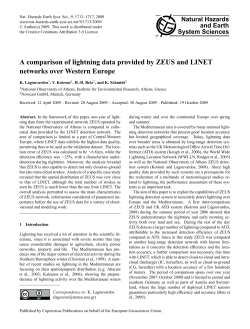A comparison of lightning data provided by ZEUS and LINET