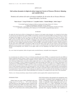 Soil carbon dynamics in high-elevation temperate forests