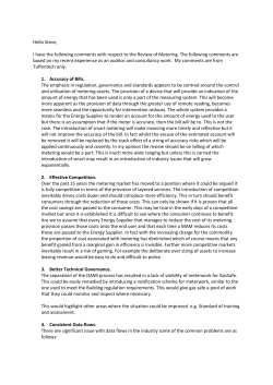 Hello Steve, I have the following comments with respect to