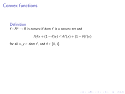 Convex functions