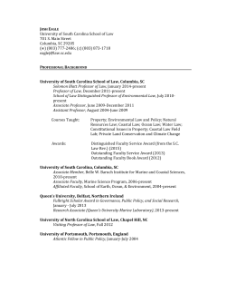 CV - Law.sc.edu - University of South Carolina