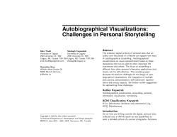 Autobiographical Visualizations: Challenges in Personal