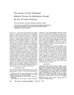 The Genesis of Lower Esophageal Sphincter Pressure: Its