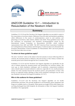 Neonatal Resuscitation guidelines