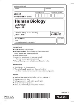 Human Biology - Edexcel