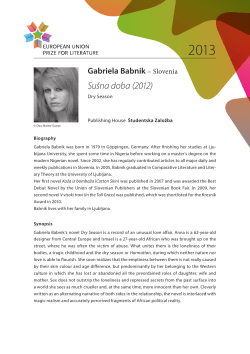 Su&scaron;na doba (2012) - European Union Prize for Literature