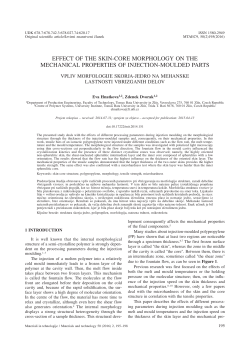 effect of the skin-core morphology on the mechanical properties of