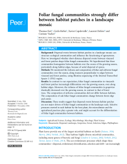 Foliar fungal communities strongly differ between habitat