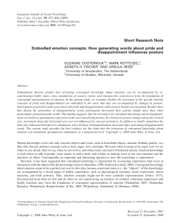 Embodied emotion concepts: How generating words about pride