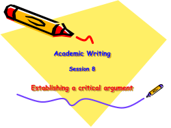 Establishing a critical argument