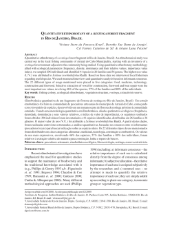 Quantitative ethnobotany of a restinga forest - Rodrigu&eacute;sia