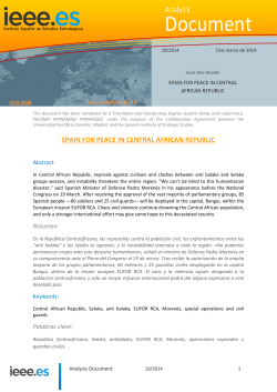 Spain for Peace in Central African Republic: Determined