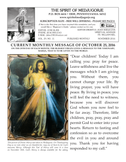 November - The Spirit of Medjugorje