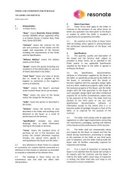 1 Interpretation 1.1 In these Terms: &ldquo;Buyer&rdquo; means Resonate Group