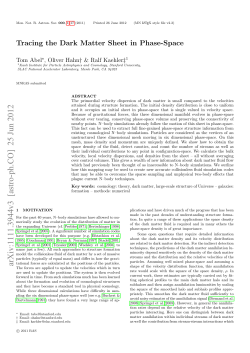 Tracing the Dark Matter Sheet in Phase Space