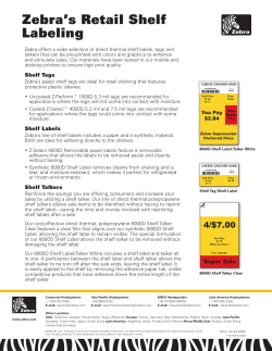 Zebra`s Retail Shelf Labeling