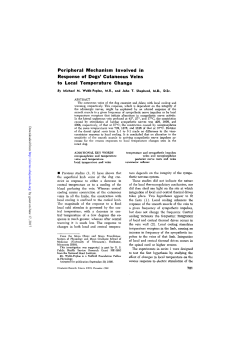 Peripheral Mechanism Involved in Response of Dogs` Cutaneous