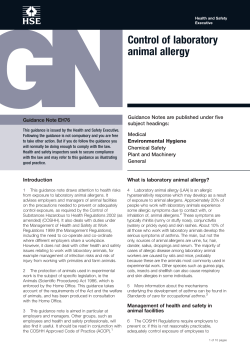 GN EH76 - Control of laboratory animal allergy