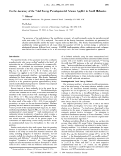 On the Accuracy of the Total Energy Pseudopotential Scheme