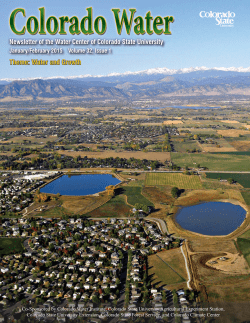 Theme: Water and Growth - Colorado State University