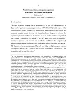 1 What`s wrong with the consequence argument: In defence of