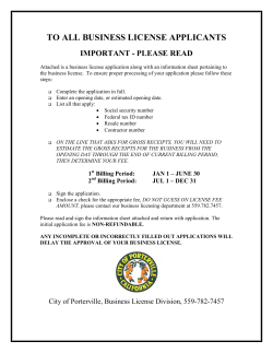 to all business license applicants