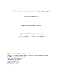 Oligonucleotides stimulate genomic alterations of Legionella
