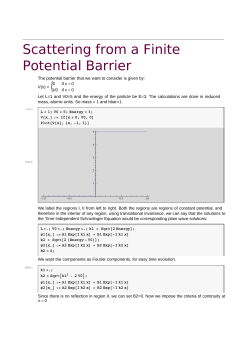 Scattering from a Finite Potential Barrier