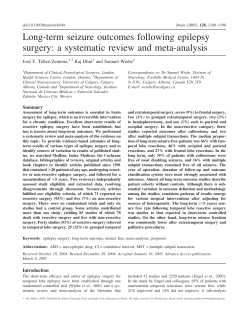 Long-term seizure outcomes following epilepsy