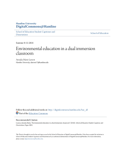 Environmental education in a dual immersion classroom