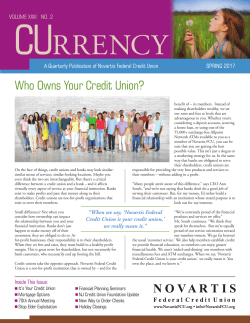 Spring 2017 - Novartis Federal Credit Union