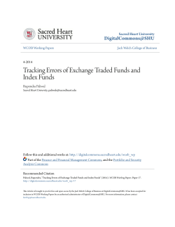 Tracking Errors of Exchange Traded Funds and Index Funds