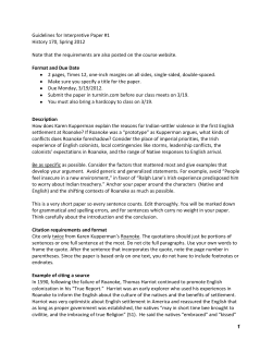 1 Guidelines for Interpretive Paper #1 History 170, Spring 2012 Note