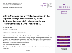 Interactive comment on &ldquo;Salinity changes in the Agulhas