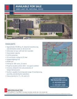 Marketing Flyer - The City of Medina Ohio