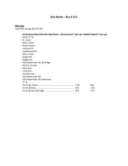 Bus Route – Bus # 111