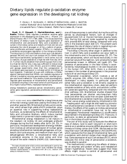 Dietary lipids regulate -oxidation enzyme gene expression in the
