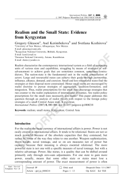 Realism and the Small State