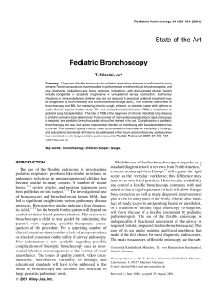 Pediatric bronchoscopy