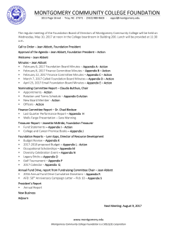 May 10, 2017 - Montgomery Community College