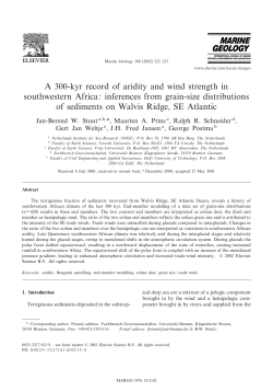 A 300-kyr record of aridity and wind strength in southwestern Africa