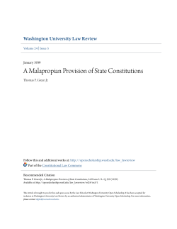 A Malapropian Provision of State Constitutions