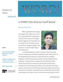 Spring 2016 - Towson University